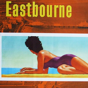 1960's Eastbourne Travel Poster Seaside Art